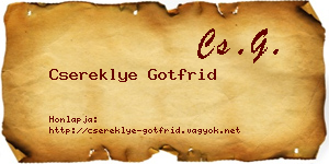 Csereklye Gotfrid névjegykártya